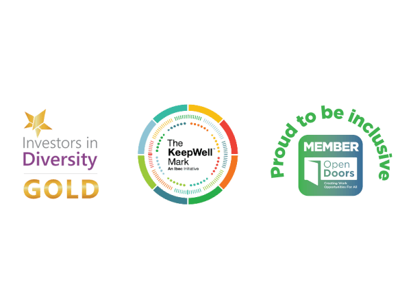 Certifications and awards: Keep well mark, Open doors, Investors in Diversity